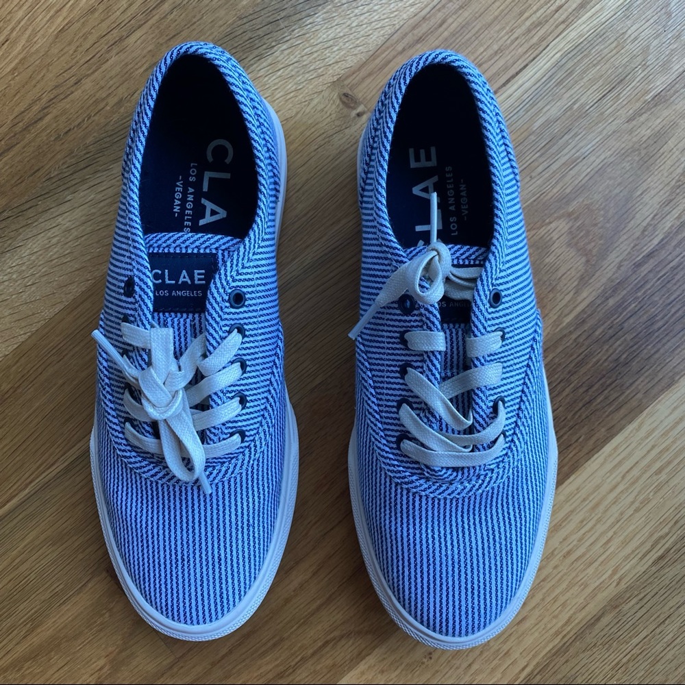 CLAE August shoe in navy/white denim